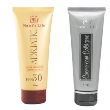 Imagem de Kit Creme Hidratante com Filtro Solar + Creme Facial com Colágeno – Hidratação e Proteção para o Rosto