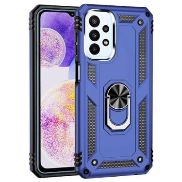 Imagem de SORAKA Capa para Samsung Galaxy A23 5G/4G com suporte para anel Capa Slim Fit de TPU macio Capa Samsung Galaxy A23 com placa de metal para suporte magnético de telefone para carro
