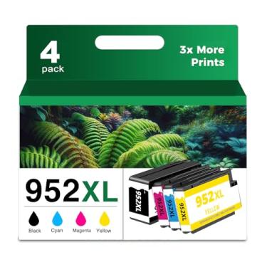 Imagem de Pacote combo de cartuchos de tinta preta 952XL para impressora HP 952 XL OfficeJet Pro 7740 HP952 HP952XL compatível com 8720 8710 8715 8740 8730 8210 8725 8702 7720 8216 87000 82000 8716 Ciano