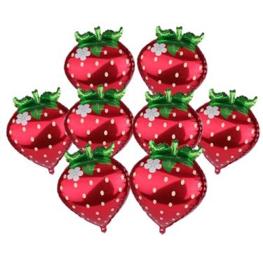 Imagem de 8un. Balões Morango, 72cm Balões Fruta Doce de Verão 4D Festas Aniversário Vibrantes com Tema Fruta para Decoração Festa Baby Shower Morango
