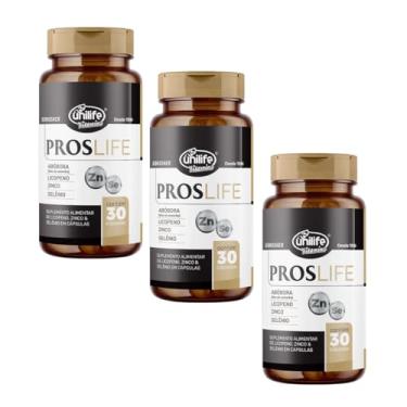 Imagem de Kit 3 ProsLife Óleo De Semente De Abóbora + Licopeno + Zinco + Selênio 30 Cápsulas de 750mg Unilife