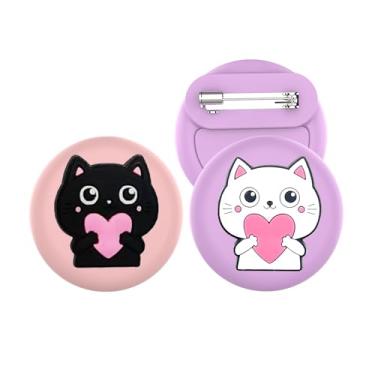 Imagem de Suporte de silicone adequado para Airtag, capa fofa de desenho animado com broche de fecho de pino destinado a air tag, resistente à água, pacote com 2 (D)