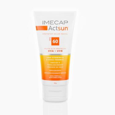 Imagem de Imecap Actsun FPS 60 50g - Protetor Solar Facial sem Cor com Ácido Hialurônico