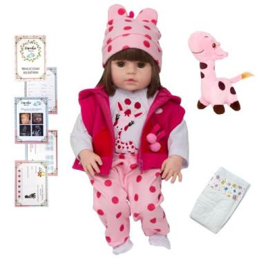 Imagem de Bebe Tipo Reborn Baby Alive Linda Roupinha Girafa Enxoval - Cegonha Re