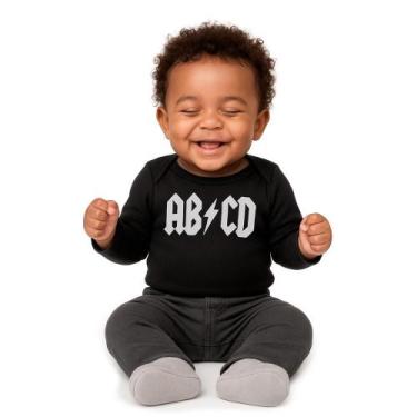 Imagem de Body Bebê Manga Longa Estampa Rock ACDC Preto - 100% Algodão - Art Roc