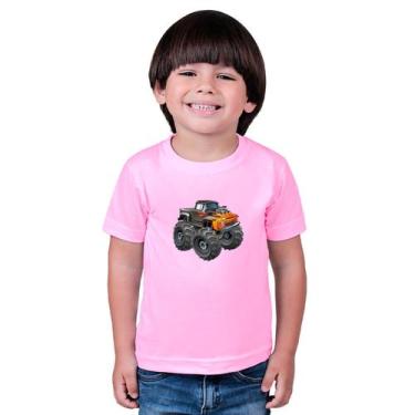 Imagem de Camiseta Masculina Infantil Carro Track - marcelo, Rosa, 14