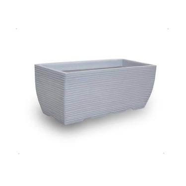 Imagem de Vaso De Planta Jardineira De Polietileno 60X25 Cinza Claro