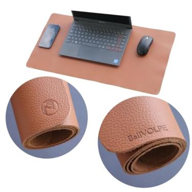 Imagem de Mouse Pad Grande Desk Pad Desk Mat Mousepad Couro Legítimo (Caramelo)