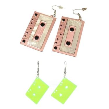 Imagem de Brincos fofos e bonitos de fita cassete da CutieJewelry