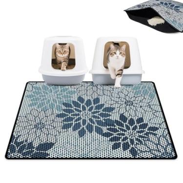 Imagem de Hedgeink Tapete de areia para gatos de camada dupla lavável à máquina tapete de armadilha, M