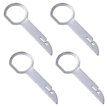Imagem de 2 pares (4 peças) de substituição de chave de ferramentas de remoção estéreo. Unidade de ferramenta de remoção de rádio de carro rádio CD Player pinos chave Fiitings Pin Ferramentas estéreo