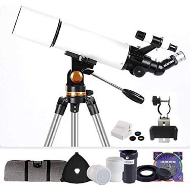 Imagem de Telescópio refrator de astronomia de 80 mm, monoscópio astronômico infantil, monoscópio astronômico para iniciantes, céu, monóculo, mira de viagem, decoração de casa, presente de Natal