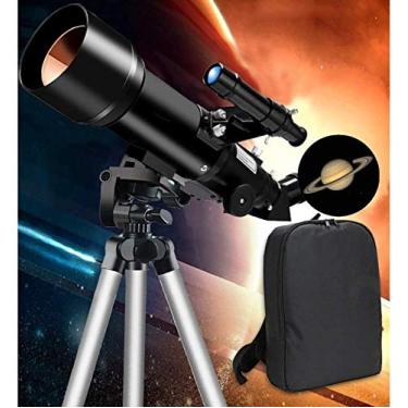 Imagem de Telescópio astronômico infantil, telescópio de nível básico, telescópio refrator astronômico com abertura de 70 mm e 400 mm