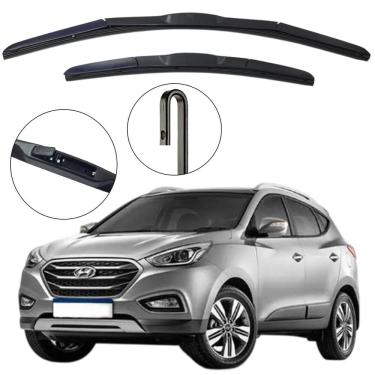 Imagem de Kit Palheta Dianteira Ix35 2010 a 2022 Limpador de Parabrisa de Silicone