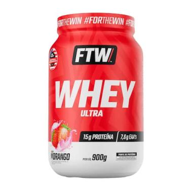 Imagem de Whey Ultra Protein Concentrado Pote 900g FTW, Morango, 900g