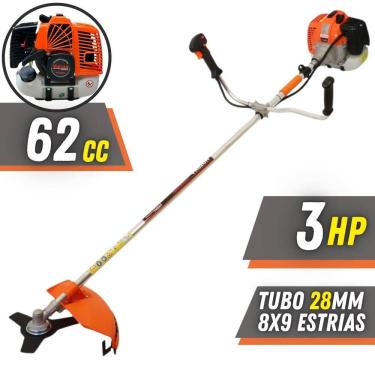 Imagem de Roçadeira Aparador de Grama Vulcan VR620H À Gasolina 3HP 62cc Com Lâmina Facão + Lâmina...