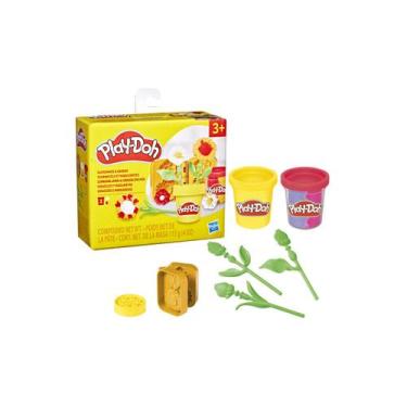Imagem de Massinha play-doh mini kit flores sortido - hasbro g2476