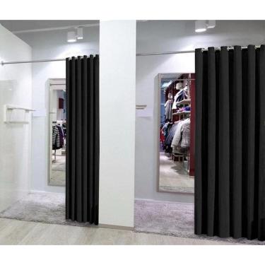 Imagem de Cortina Provador Roupas 3,00X2,00 Preto 100% Privacidade