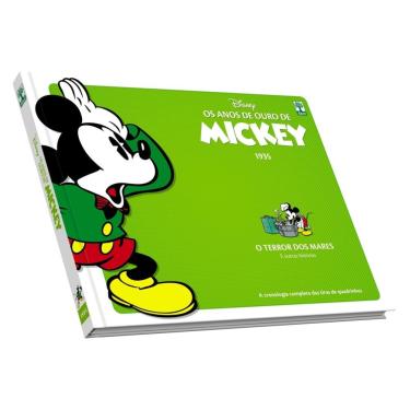 Imagem de Anos de Ouro de Mickey : O Terror dos Mares Walt Disney Edição de Colecionador Editora Abril Tiras de 1935 Capa Dura
