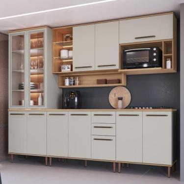 Imagem de Cozinha Modulada Completa 7 peças com Cristaleira 12 portas 2 gavetas 