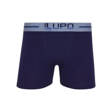 Imagem de Cueca Boxer Lupo 00784-016 Adulto Algodão T. P/GG, GG, 2805, Marinho