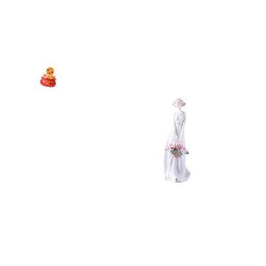 Imagem de Fenteer Bacia Do Do Festival Ornamento de Cerâmica para Meninas Estátua de Senhora de Porcelana Cornucópia Arte Nórdica Moderna Artesanato Quarto Pres