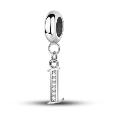 Imagem de 1 peça de berloque de prata elegante para mulheres, faça você mesmo, fabricação de joias e roupas diárias, joias combinando, decoração para mulheres, presente para mamãe (I)