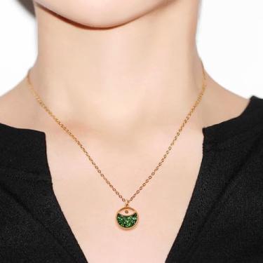 Imagem de Colar com pingente de arenito branco, joia de semente de mostarda inspiradora, design de flor elegante para mulheres, acessório de moda acessível para melhores amigas, namoradas, esposas Y4195, Medium