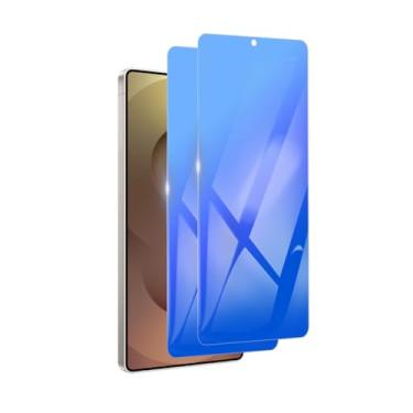 Imagem de Ifaeveus Pacote com 2 protetores de tela para Samsung Galaxy S25 Ultra Privacy [azul colorido] [impressão digital de 0,08s desbloqueado] Filme de 16,9 cm, proteção ocular, antibolhas, cobertura total