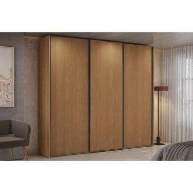 Imagem de Guarda Roupa Casal 3 Portas de Correr e 4 Gavetas T582 Canela - Kappes
