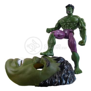 Imagem de Boneco Articulado 25Cm Action Incrivel Hulk + Mascara 16Cm