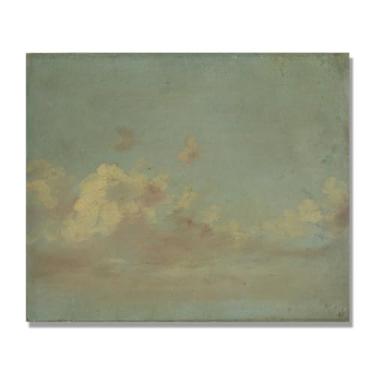 Imagem de NHLDZYH Arte de parede John Constable, (Cloud Study 8), pôster de pinturas famosas, decoração de parede com impressão de imagem retrô de romantismo. Apenas tela 60 x 72 cm - 23,6 x 28,3 pol