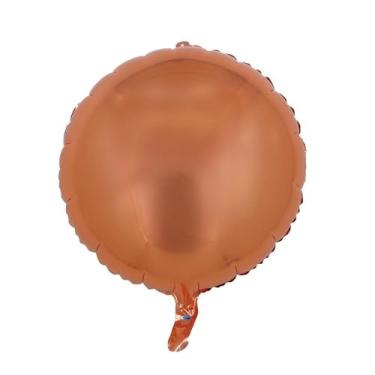 Imagem de Decoração Festa Balão Metalizado Redondo 45Cm Com Canudo (Rose Gold)