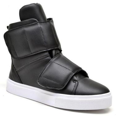 Imagem de Tênis Casual Cano Curto Pires Shoes com Fitas Auto colante Costuras e 