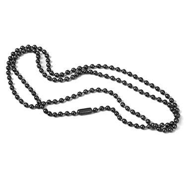 Imagem de Corrente de titânio puro, colar de bola de prata para mulheres, à prova de ferrugem, ajustável, decorativo, com linda embalagem, 30 inch