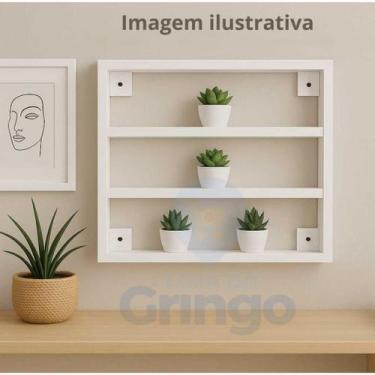 Imagem de Expositor Pequeno de Esmaltes em MDF  3 Prateleiras  Vai Montado - A L