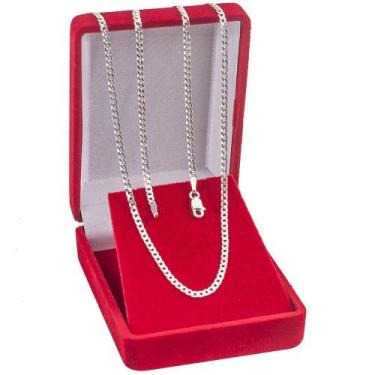 Imagem de Conjunto Corrente 70cm Pulseira Grumet 2.4mm Italiana De Prata 925 Mac