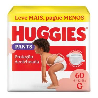 Imagem de Fralda Huggies Roupinha Proteção Acolchoada Pants G 60 Unidades, G, 60