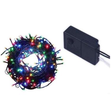 Imagem de Pisca Led Colorido Natal 100 Lâmpadas 110v 8 Funções 10m - TOP NATAL