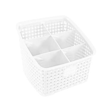 Imagem de ORGANIZADOR RATTAN 6 DIVISÓRIAS BRANCO