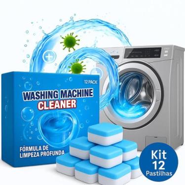 Imagem de Pastilha Tablete Limpeza Máquina Lavar Roupa Louça Kit 12 Un - genéric
