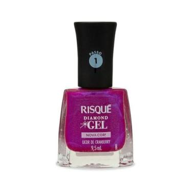 Imagem de Esmalte Risqué Diamond Gel Licor de Cranberry Metálico