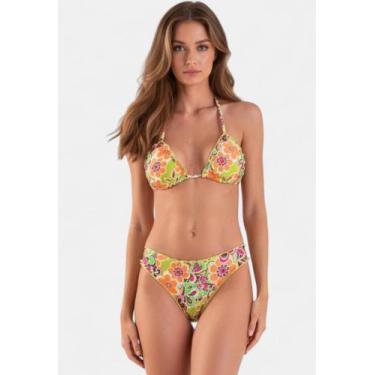 Imagem de Biquíni Areia Branca Baly Cortininha Ripple Floral Verde, G