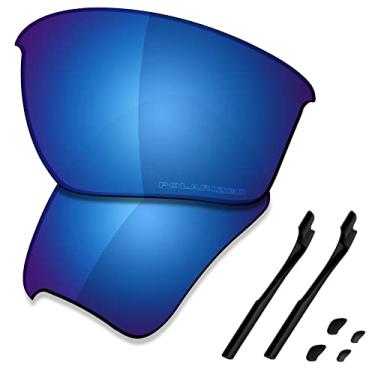Imagem de SAUCER Lentes de reposição premium e kits de borracha para óculos de sol Oakley Half Jacket 2.0 XL OO9154 | Half Jacket 2.0 XL Low Bridge Fit Óculos de sol de alta definição - Azul meia-noite