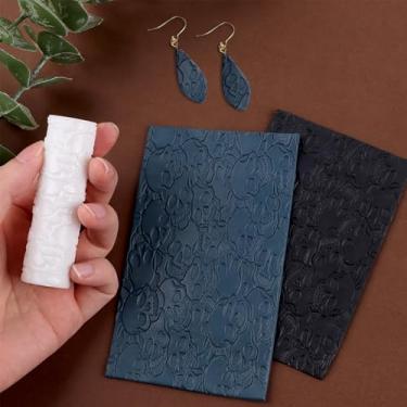 Imagem de Rolo de textura de argila de polímero, rolo de argila de polímero para fazer brincos (textura de lixa)