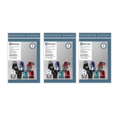 Imagem de 3 Kits 3 Sacos de aspirador de pó - Modelos: Clario, Classic Silencer, Jetmaxx, Ultrasilencer, Ultraone, Equipt e Powerforce (SWECL) Electrolux