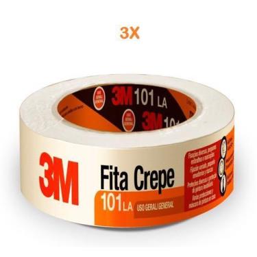 Imagem de Fita crepe 48mm x 50mt 3m uso geral caixa pintura kit 3 pçs