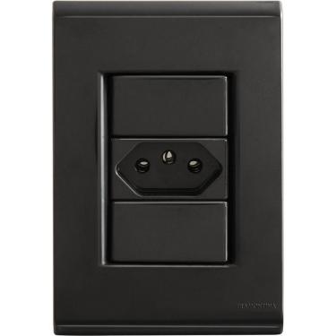 Imagem de Conjunto 4x2 Com 1 Tomada 2p T 20 A 250 V Tramontina Liz Grafite
