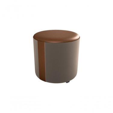 Imagem de Puff Decorativo Sala Descando Copenhage Premium Veludo Capuccino Matrix