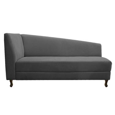 Imagem de Diva Recamier Heitor 185cm Lado Direito Linho Cinza escuro